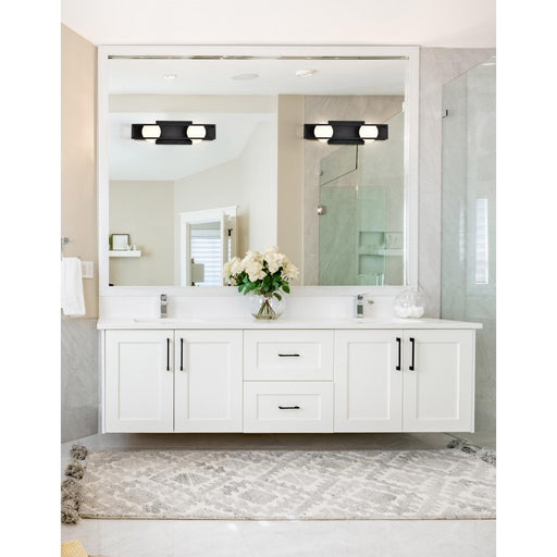 SATCO/NUVO Jenkins 16 Inch 2-Light LED Vanity Matte Black With Frosted Glass (62-2242)
