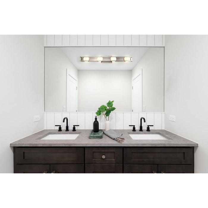 SATCO/NUVO Jenkins 32 Inch 4-Light LED Vanity Brushed Nickel With Frosted Glass (62-2254)
