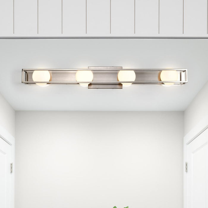 SATCO/NUVO Jenkins 32 Inch 4-Light LED Vanity Brushed Nickel With Frosted Glass (62-2254)