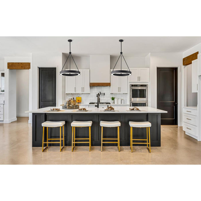 SATCO/NUVO Longford 20 Inch LED Pendant Textured Black Acrylic Lens (62-2261)