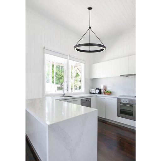 SATCO/NUVO Longford 30 Inch LED Pendant Textured Black Acrylic Lens (62-2262)