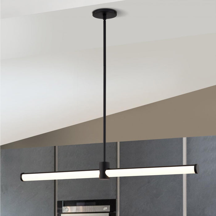 SATCO/NUVO Bowman 36 Inch LED Island Pendant Matte Black Acrylic Lens (62-2271)