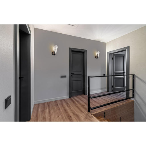 SATCO/NUVO Sedona 13 Inch LED Sconce Matte Black Etched Acrylic Lens (62-2282)