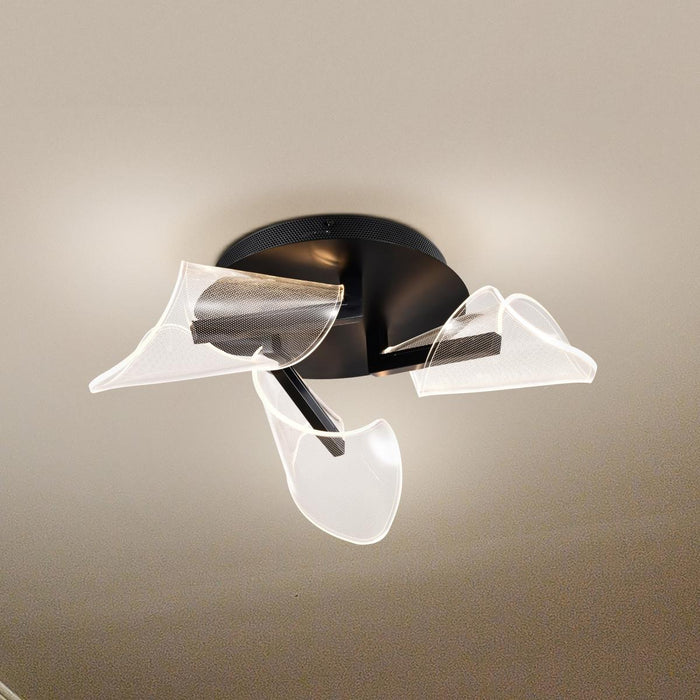 SATCO/NUVO Sedona 22 Inch LED Flush Mount Matte Black Etched Acrylic Lens (62-2284)