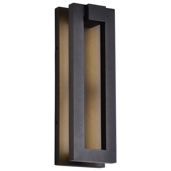 SATCO/NUVO Crew 32W 15 Inch LED Outdoor Sconce 3000K 90 CRI 120V Sand Black Finish (62-2301)