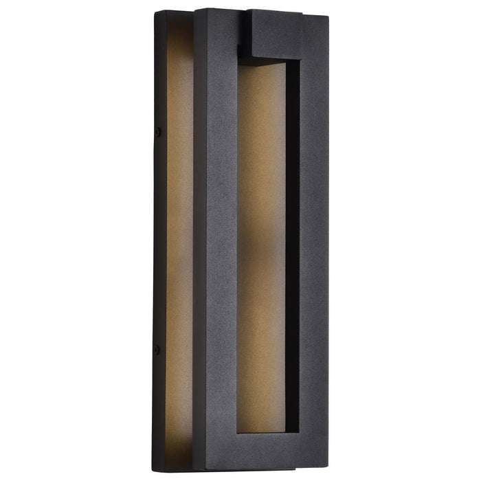 SATCO/NUVO Crew 32W 15 Inch LED Outdoor Sconce 3000K 90 CRI 120V Sand Black Finish (62-2301)