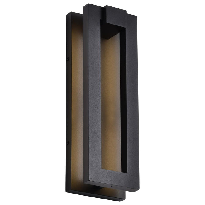 SATCO/NUVO Crew 32W 15 Inch LED Outdoor Sconce 3000K 90 CRI 120V Sand Black Finish (62-2301)
