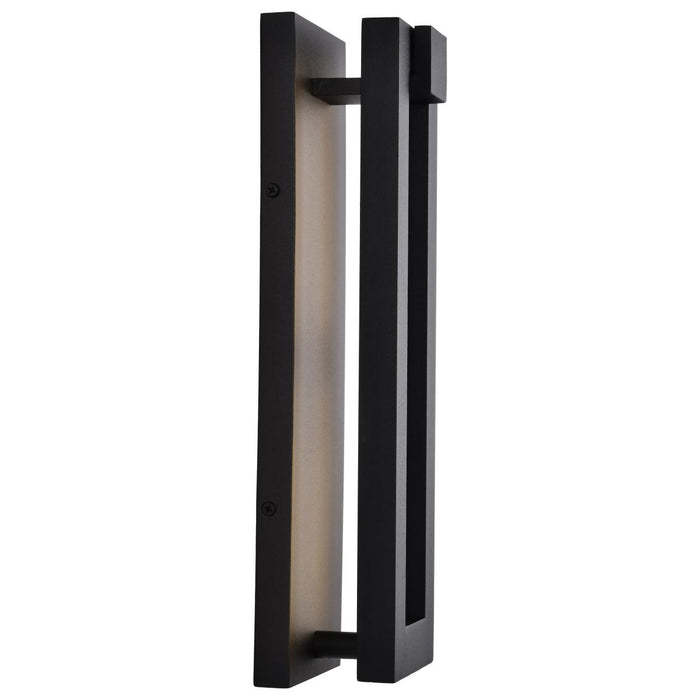 SATCO/NUVO Crew 32W 15 Inch LED Outdoor Sconce 3000K 90 CRI 120V Sand Black Finish (62-2301)