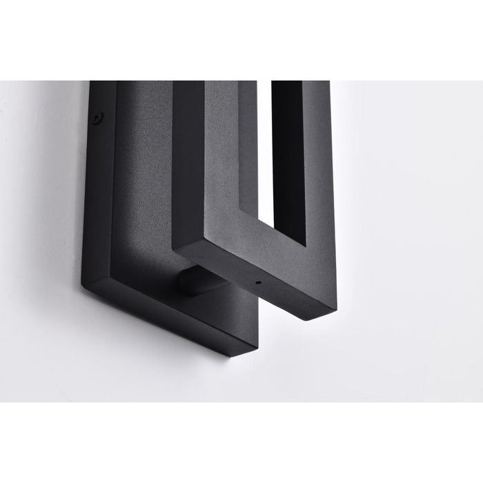 SATCO/NUVO Crew 32W 15 Inch LED Outdoor Sconce 3000K 90 CRI 120V Sand Black Finish (62-2301)