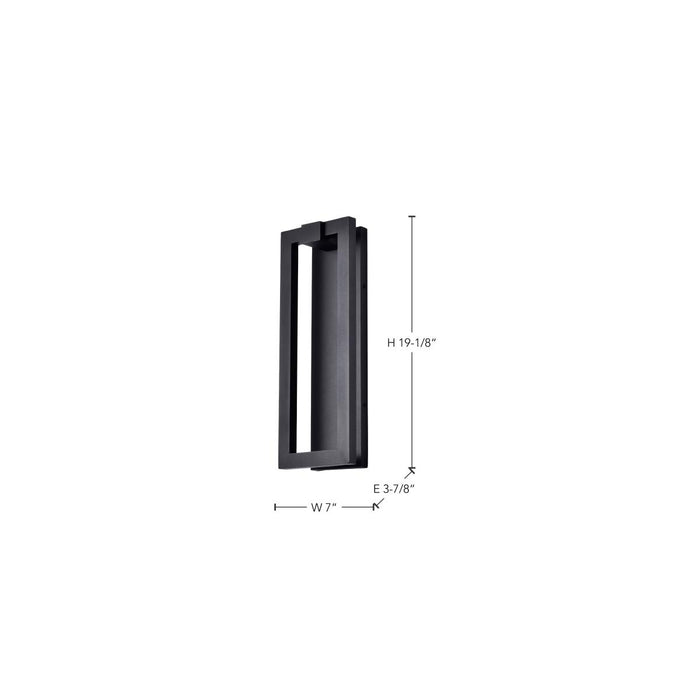 SATCO/NUVO Crew 40W 19 Inch LED Outdoor Sconce 3000K 90 CRI 120V Sand Black Finish (62-2302)