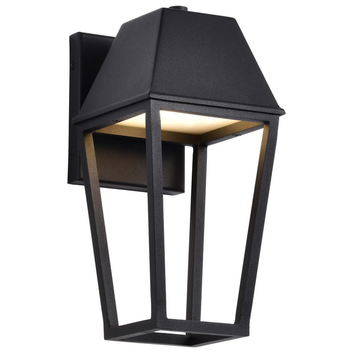 SATCO/NUVO Colt 10W LED Small Outdoor Lantern 3000K 90 CRI 120V Matte Black Finish (62-2310)
