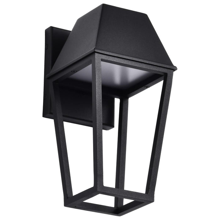 SATCO/NUVO Colt 10W LED Small Outdoor Lantern 3000K 90 CRI 120V Matte Black Finish (62-2310)
