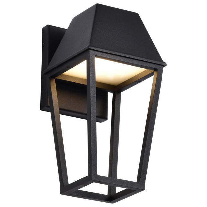 SATCO/NUVO Colt 10W LED Small Outdoor Lantern 3000K 90 CRI 120V Matte Black Finish (62-2310)