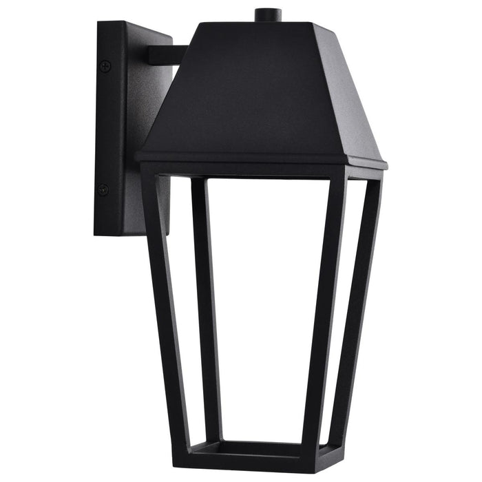 SATCO/NUVO Colt 10W LED Small Outdoor Lantern 3000K 90 CRI 120V Matte Black Finish (62-2310)