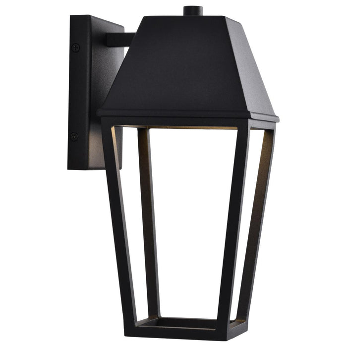 SATCO/NUVO Colt 10W LED Small Outdoor Lantern 3000K 90 CRI 120V Matte Black Finish (62-2310)