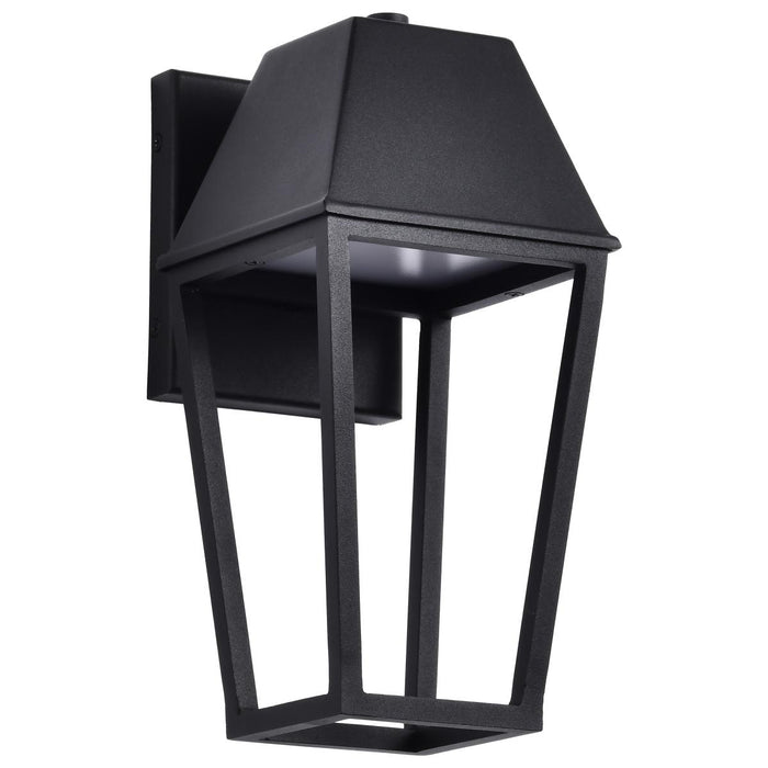 SATCO/NUVO Colt 10W LED Small Outdoor Lantern 3000K 90 CRI 120V Matte Black Finish (62-2310)