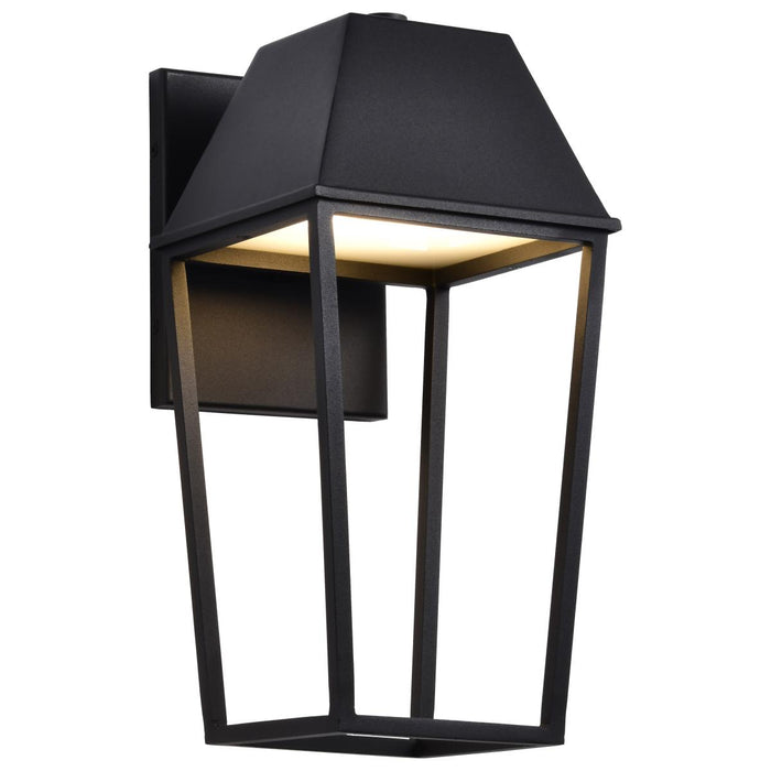 SATCO/NUVO Colt 10W LED Medium Outdoor Lantern 3000K 90 CRI 120V Matte Black Finish (62-2311)