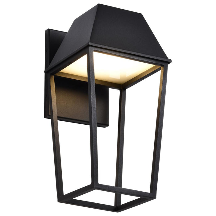 SATCO/NUVO Colt 10W LED Medium Outdoor Lantern 3000K 90 CRI 120V Matte Black Finish (62-2311)