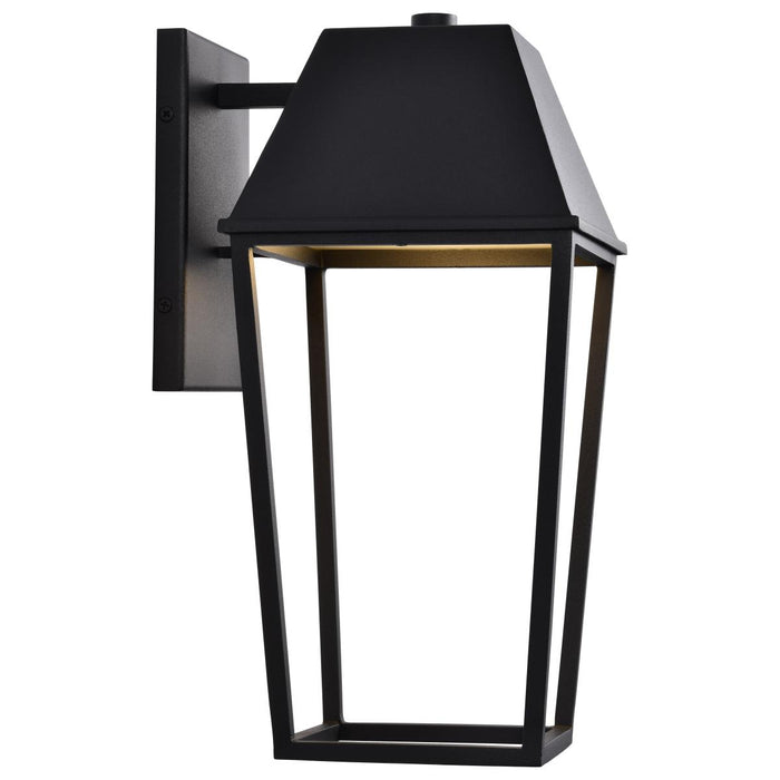 SATCO/NUVO Colt 10W LED Medium Outdoor Lantern 3000K 90 CRI 120V Matte Black Finish (62-2311)