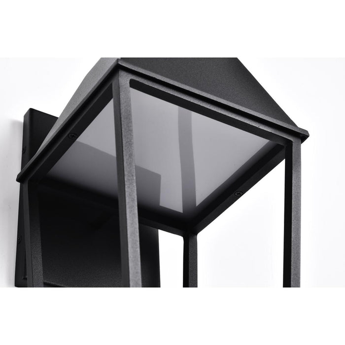 SATCO/NUVO Colt 10W LED Medium Outdoor Lantern 3000K 90 CRI 120V Matte Black Finish (62-2311)