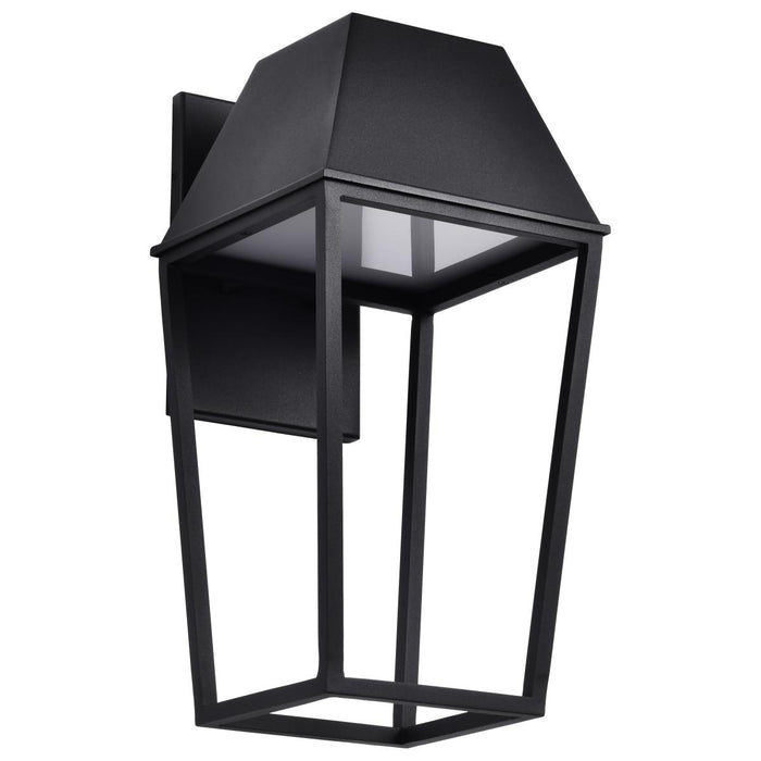 SATCO/NUVO Colt 10W LED Large Outdoor Lantern 3000K 90 CRI 120V Matte Black Finish (62-2312)