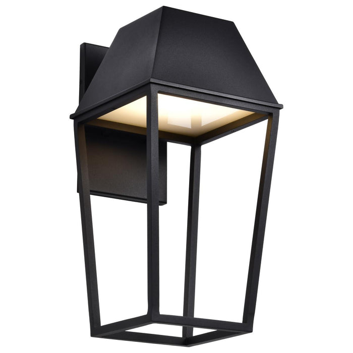SATCO/NUVO Colt 10W LED Large Outdoor Lantern 3000K 90 CRI 120V Matte Black Finish (62-2312)