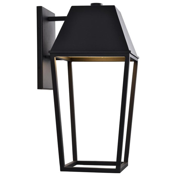 SATCO/NUVO Colt 10W LED Large Outdoor Lantern 3000K 90 CRI 120V Matte Black Finish (62-2312)