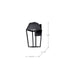 SATCO/NUVO Colt 10W LED Large Outdoor Lantern 3000K 90 CRI 120V Matte Black Finish (62-2312)