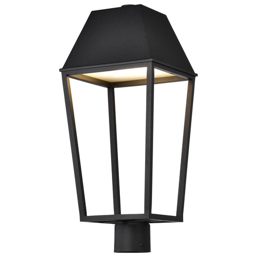SATCO/NUVO Colt 10W LED Outdoor Post Lantern 3000K 90 CRI 120V Matte Black Finish (62-2313)