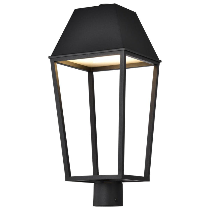 SATCO/NUVO Colt 10W LED Outdoor Post Lantern 3000K 90 CRI 120V Matte Black Finish (62-2313)