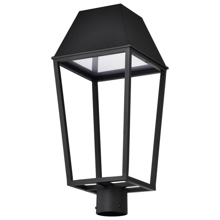 SATCO/NUVO Colt 10W LED Outdoor Post Lantern 3000K 90 CRI 120V Matte Black Finish (62-2313)