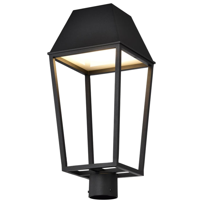 SATCO/NUVO Colt 10W LED Outdoor Post Lantern 3000K 90 CRI 120V Matte Black Finish (62-2313)