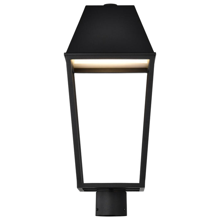 SATCO/NUVO Colt 10W LED Outdoor Post Lantern 3000K 90 CRI 120V Matte Black Finish (62-2313)