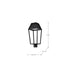 SATCO/NUVO Colt 10W LED Outdoor Post Lantern 3000K 90 CRI 120V Matte Black Finish (62-2313)