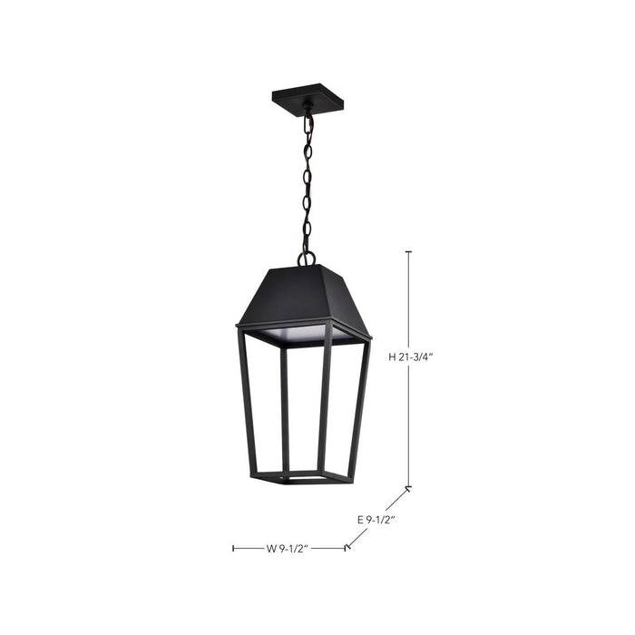 SATCO/NUVO Colt 10W LED Hanging Pendant 3000K 90 CRI 120V Matte Black Finish (62-2314)