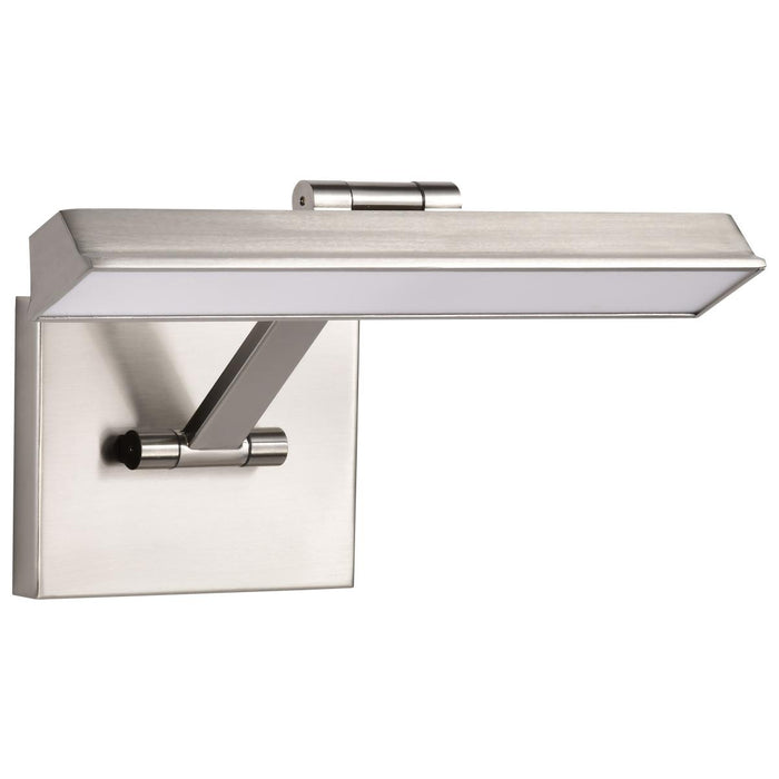 SATCO/NUVO Hazel 1 Foot LED Picture Light 12W CCT Selectable 2700K/3000K/3500K 90 CRI 120V Brushed Nickel Finish Acrylic Lens (62-2321)