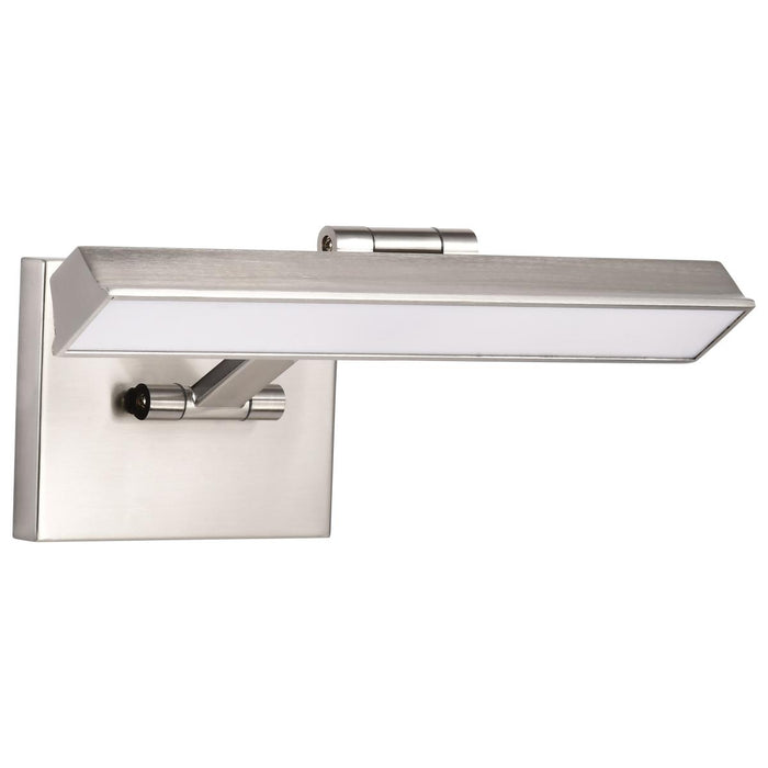 SATCO/NUVO Hazel 1 Foot LED Picture Light 12W CCT Selectable 2700K/3000K/3500K 90 CRI 120V Brushed Nickel Finish Acrylic Lens (62-2321)