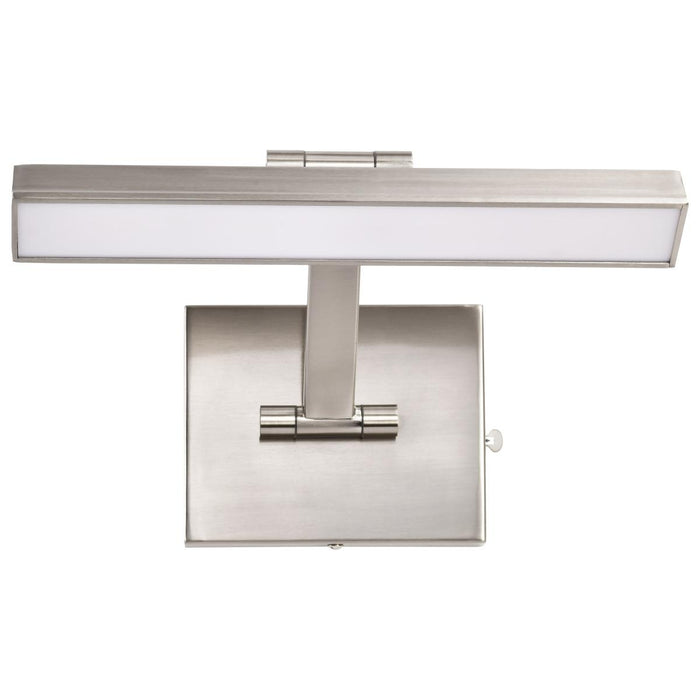 SATCO/NUVO Hazel 1 Foot LED Picture Light 12W CCT Selectable 2700K/3000K/3500K 90 CRI 120V Brushed Nickel Finish Acrylic Lens (62-2321)