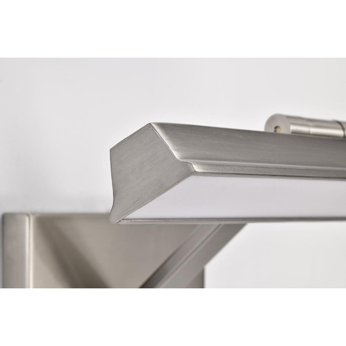 SATCO/NUVO Hazel 1 Foot LED Picture Light 12W CCT Selectable 2700K/3000K/3500K 90 CRI 120V Brushed Nickel Finish Acrylic Lens (62-2321)