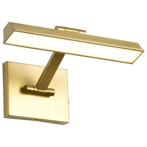 SATCO/NUVO Hazel 1 Foot LED Picture Light 12W CCT Selectable 2700K/3000K/3500K 90 CRI 120V Vintage Brass Finish Acrylic Lens (62-2322)