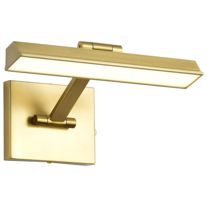 SATCO/NUVO Hazel 1 Foot LED Picture Light 12W CCT Selectable 2700K/3000K/3500K 90 CRI 120V Vintage Brass Finish Acrylic Lens (62-2322)