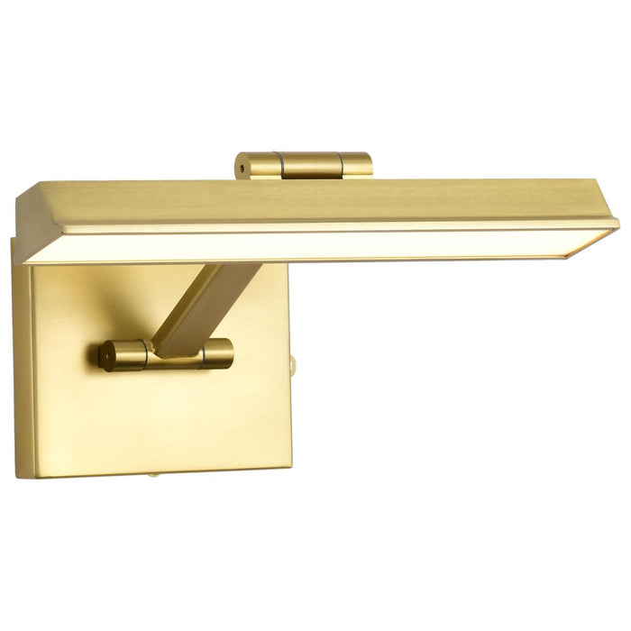 SATCO/NUVO Hazel 1 Foot LED Picture Light 12W CCT Selectable 2700K/3000K/3500K 90 CRI 120V Vintage Brass Finish Acrylic Lens (62-2322)