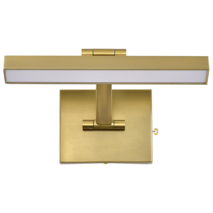 SATCO/NUVO Hazel 1 Foot LED Picture Light 12W CCT Selectable 2700K/3000K/3500K 90 CRI 120V Vintage Brass Finish Acrylic Lens (62-2322)