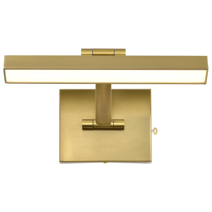 SATCO/NUVO Hazel 1 Foot LED Picture Light 12W CCT Selectable 2700K/3000K/3500K 90 CRI 120V Vintage Brass Finish Acrylic Lens (62-2322)