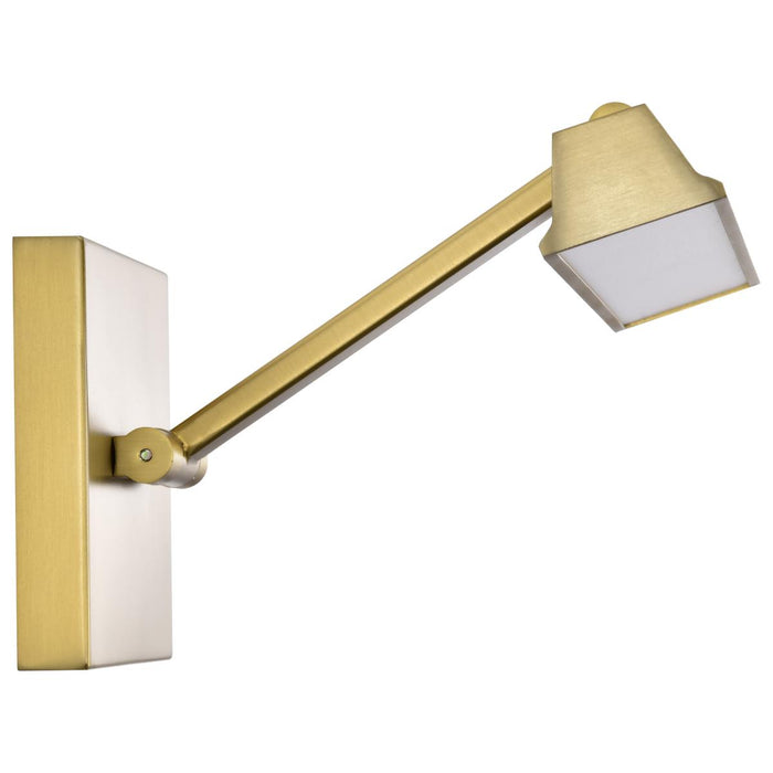 SATCO/NUVO Hazel 1 Foot LED Picture Light 12W CCT Selectable 2700K/3000K/3500K 90 CRI 120V Vintage Brass Finish Acrylic Lens (62-2322)