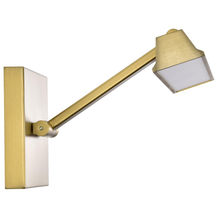 SATCO/NUVO Hazel 2 Foot LED Picture Light 20W CCT Selectable 2700K/3000K/3500K 90 CRI 120V Vintage Brass Finish Acrylic Lens (62-2327)