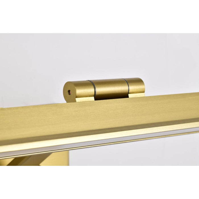 SATCO/NUVO Hazel 2 Foot LED Picture Light 20W CCT Selectable 2700K/3000K/3500K 90 CRI 120V Vintage Brass Finish Acrylic Lens (62-2327)