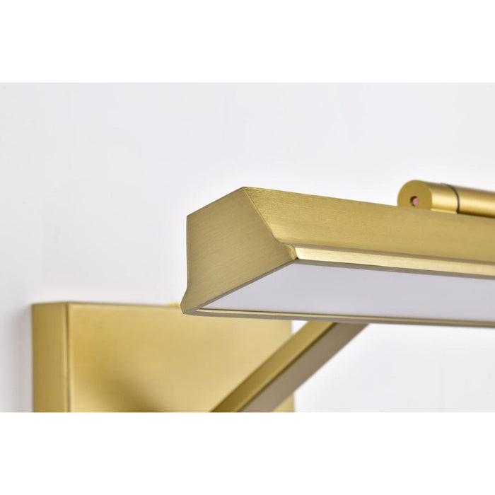 SATCO/NUVO Hazel 2 Foot LED Picture Light 20W CCT Selectable 2700K/3000K/3500K 90 CRI 120V Vintage Brass Finish Acrylic Lens (62-2327)