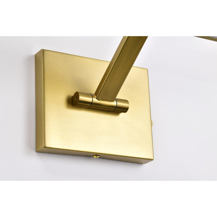 SATCO/NUVO Hazel 2 Foot LED Picture Light 20W CCT Selectable 2700K/3000K/3500K 90 CRI 120V Vintage Brass Finish Acrylic Lens (62-2327)