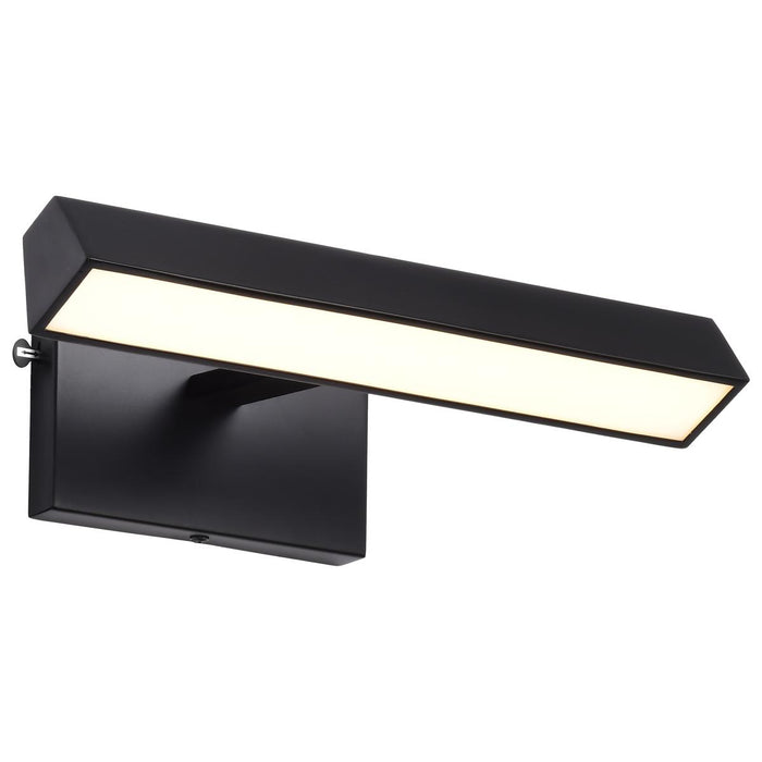 SATCO/NUVO Mila 1 Foot LED Picture Light 12W CCT Selectable 2700K/3000K/3500K/ 90 CRI 120V Black Finish Acrylic L Ens (62-2335)